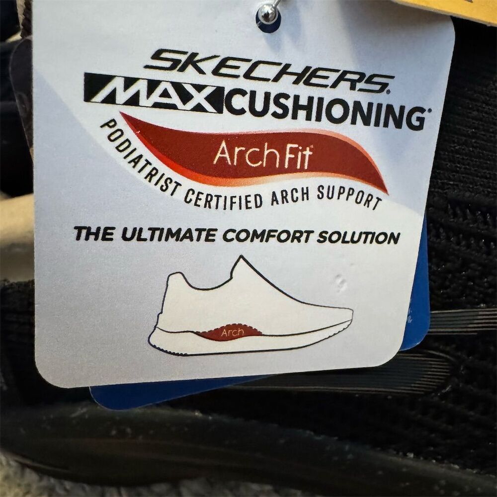 Skechers Slip-ins Max Cushioning Arch Fit Black Men’s Sneaker Size 10.5 - Picture 14 of 15